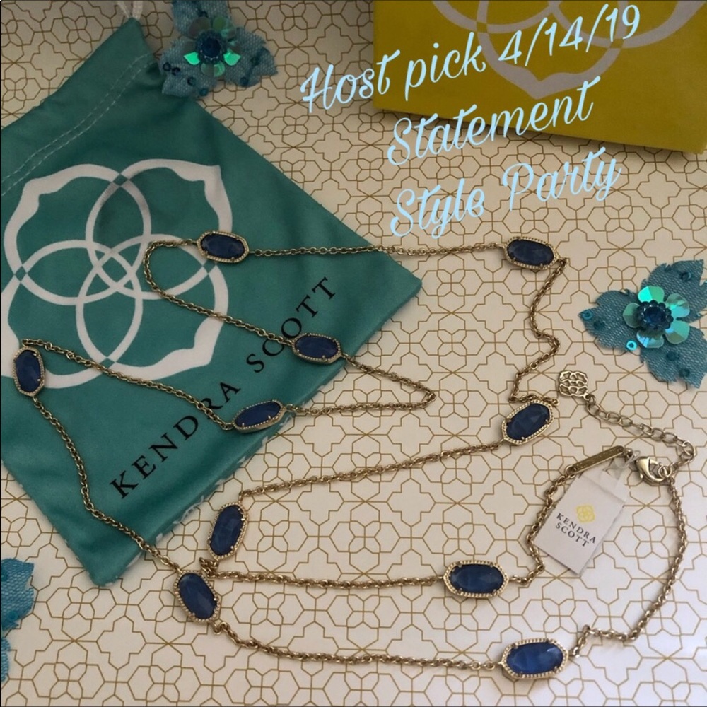 NFS Kendra Scott Kellie Necklace In Periwinkle - Picture 1 of 8